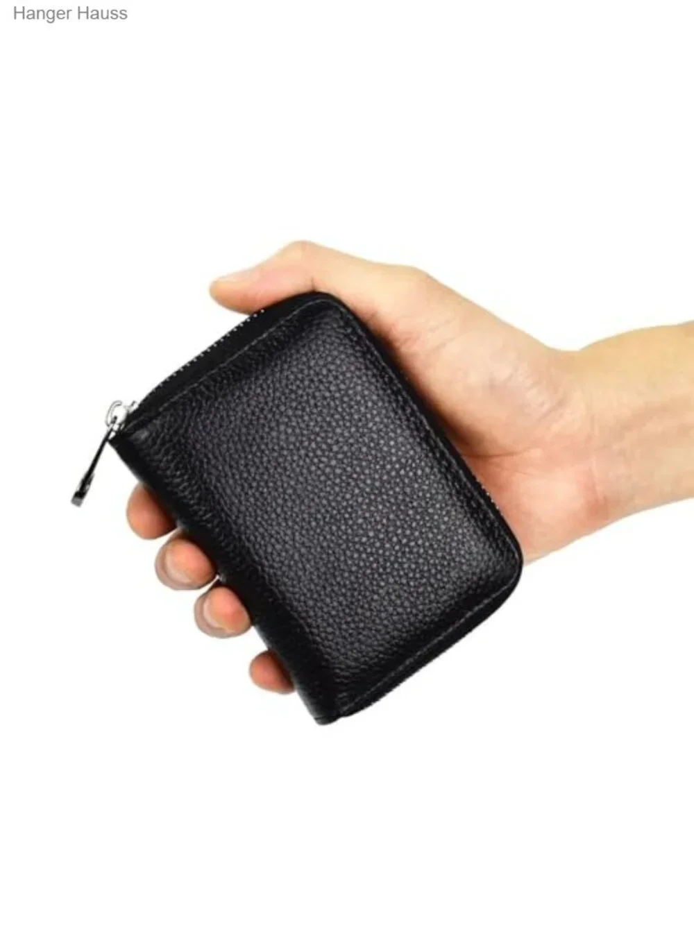 RFID Blocking Genuine Leather Card Holder Wallet 20 Slots Money Organizer